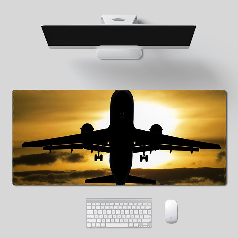 Plane Aircraft Flight Clouds Laptop Keyboard Desk Mat Office Computer Mouse Pad Laptop Mouse Pad Game Mouse Mat