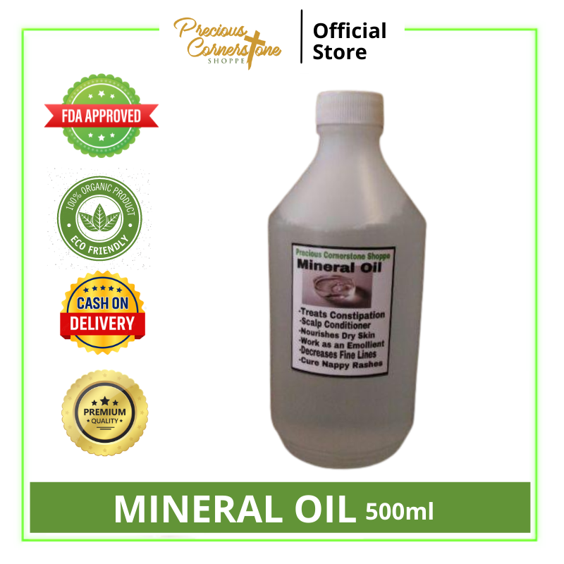 PCS Mineral Oil 500ml Beauty Skin Care (Clear & Unscented) Lubricant Skin & Hair Moisturizer