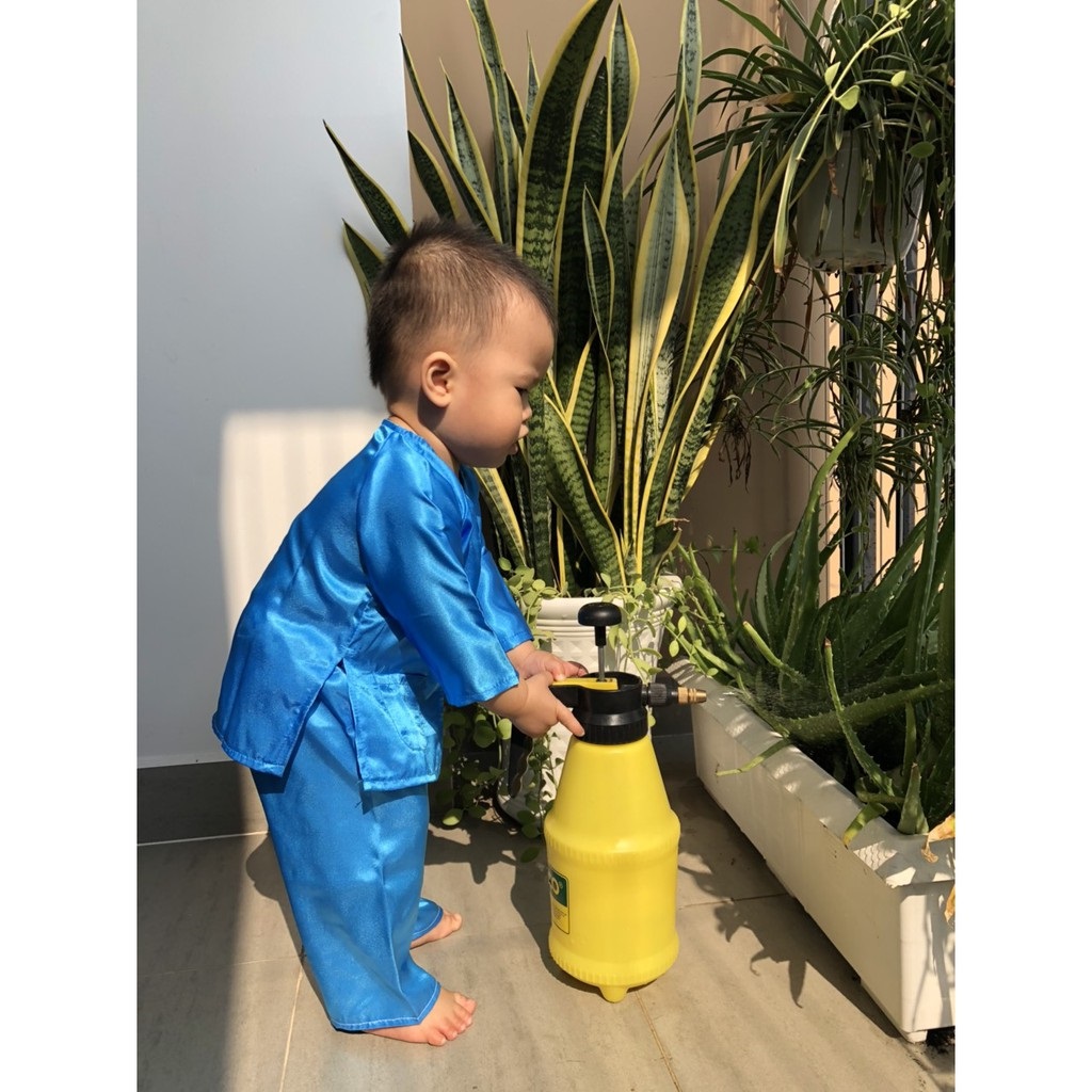 Bộ quần áo bà ba trẻ em bé trai bé gái ( ĐỦ SIZE- ảnh thật- chất lụa siêu mát nhiều màu sắc )