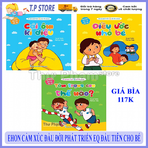 COMBO Bộ 3 Cuốn Sách Ehon Cảm Xúc Đầu Đời Phát Triển EQ Đầu Tiên Cho Bé 0-6 Tuổi - Ehon Nhật Bản Cho Trẻ Em