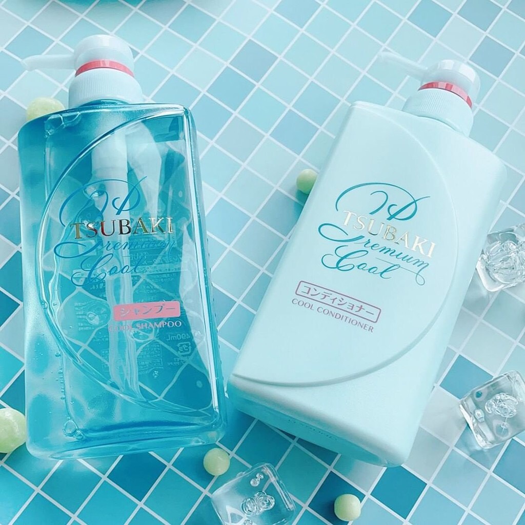 Bộ Gội Xả Tsubaki Premium Cool 490ml