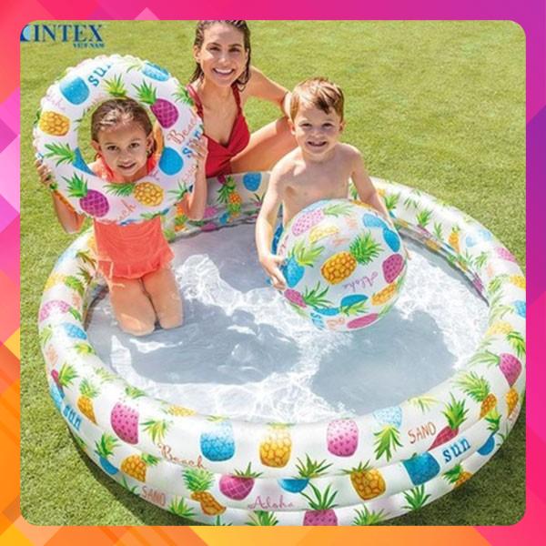 Bộ bể bơi 3 tiết cho bé 1m32 intex