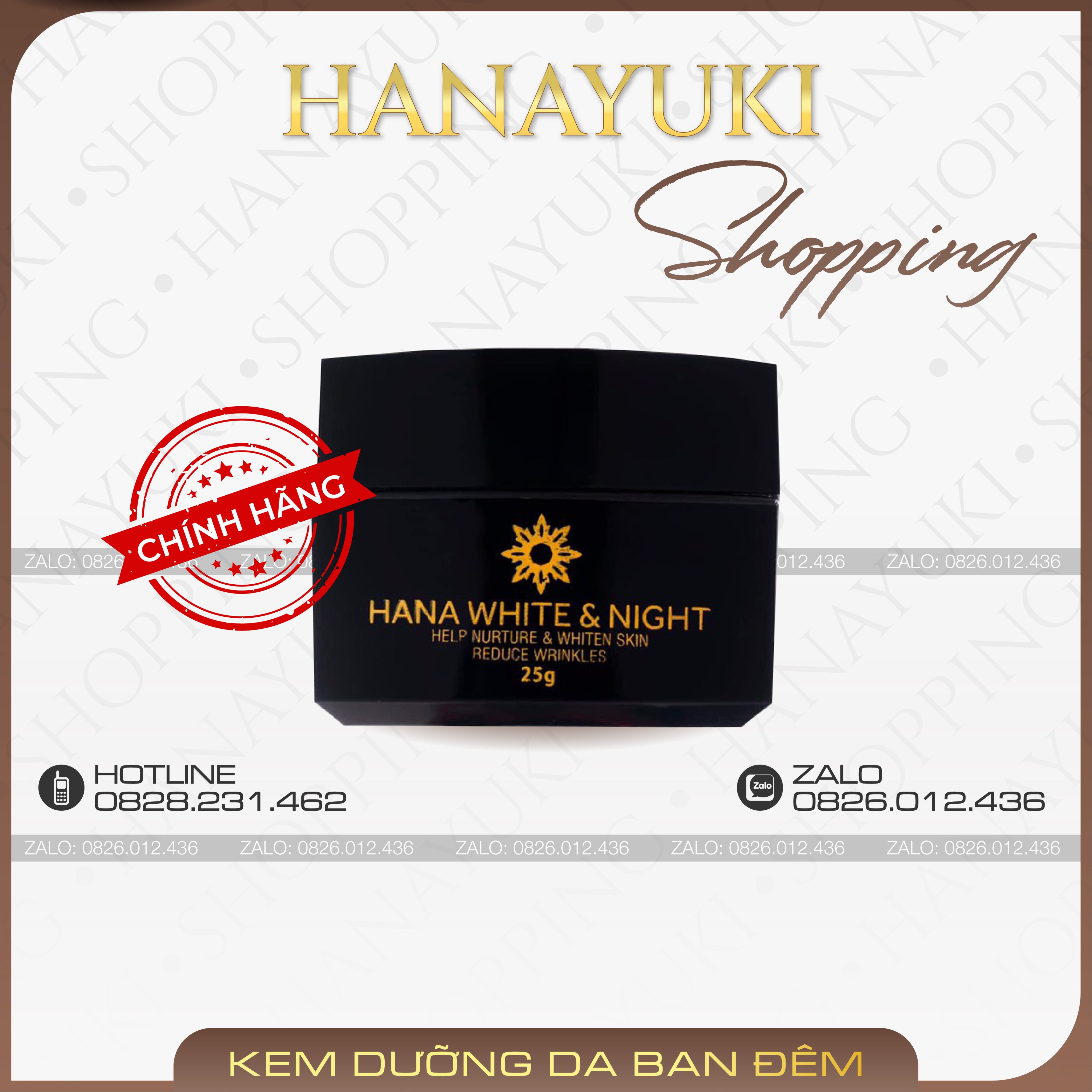 [HCM]Kem Dưỡng Da Ban Đêm Hanayuki