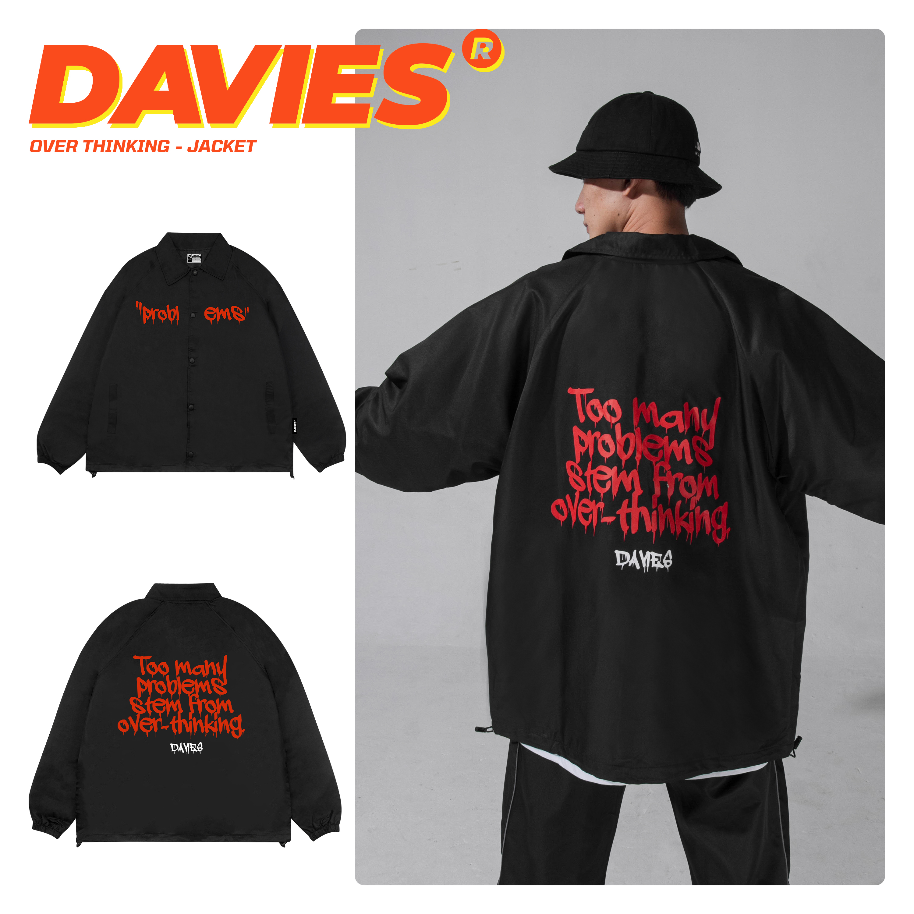 Áo khoác Davies nam nữ DSW Jacket Over Thinking