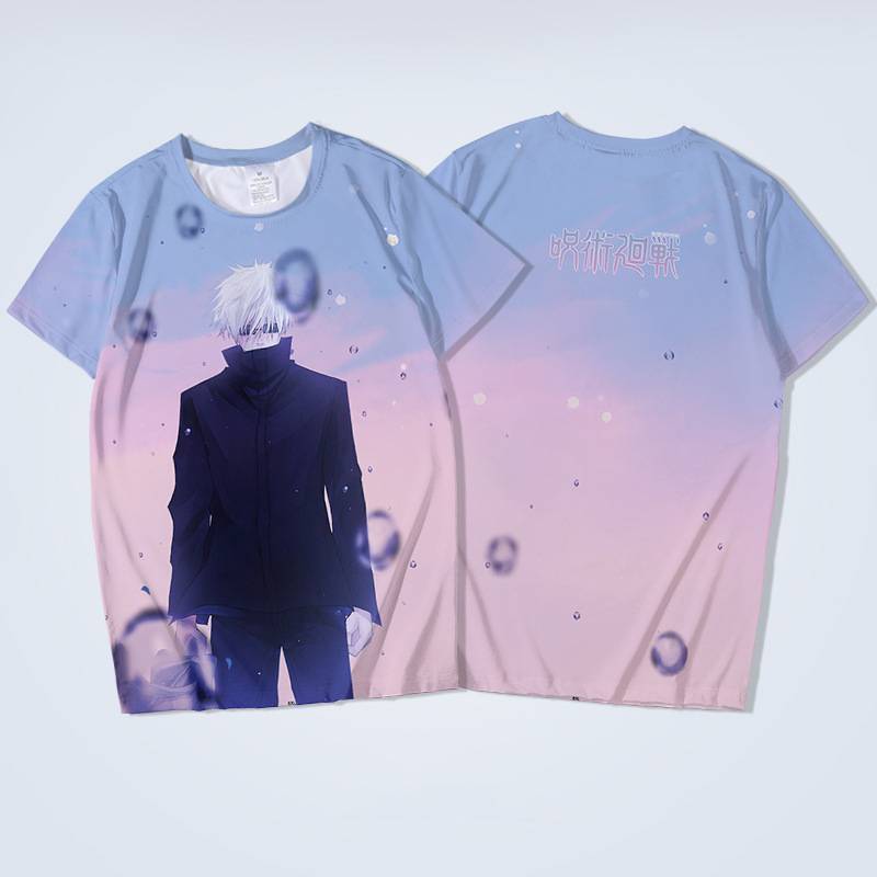 Yut Anime T-shirt Jujutsu Kaisen Short Sleeve Unisex Tops Gojo Satoru Cosplay Fashion Graphic Casual Tee Shirt