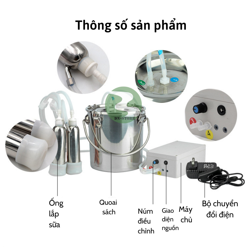 Máy vắt sữa bò dụng cụ vắt sữa