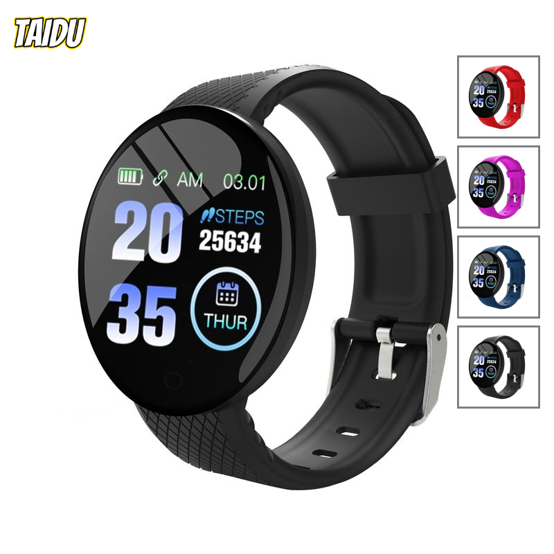 Taidu bền D18 Đồng hồ thông minh-Tính năng đo nhịp tim, theo dõi bước và màn hình TFT tròn kiểu dáng đẹp cho lối sống năng động
