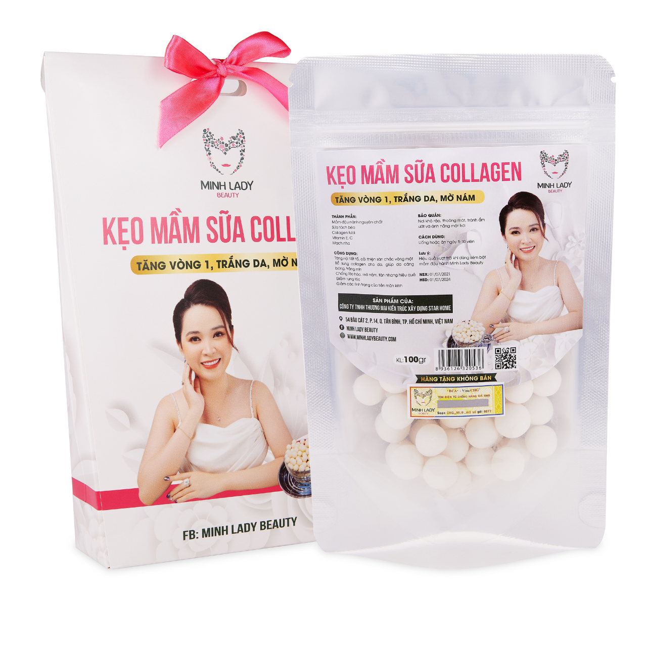 Kẹo Tăng Vòng 1 Mầm Đậu Nành - Sữa Collagen MINH LADY BEAUTY Tăng Size thumbnail