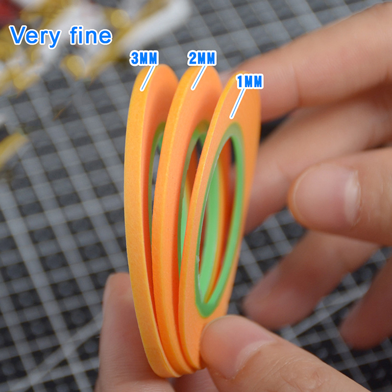 Narrow Model Masking Tape - 1mm/2mm/3mm Width Rolls For Crafts, Painting, DIY