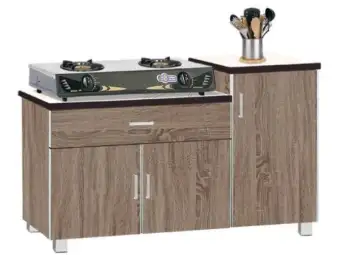 Furnituresg 4 Feet Kitchen Cabinet With Gas Tank Storage And Ceramic Tiles Top Lazada Singapore