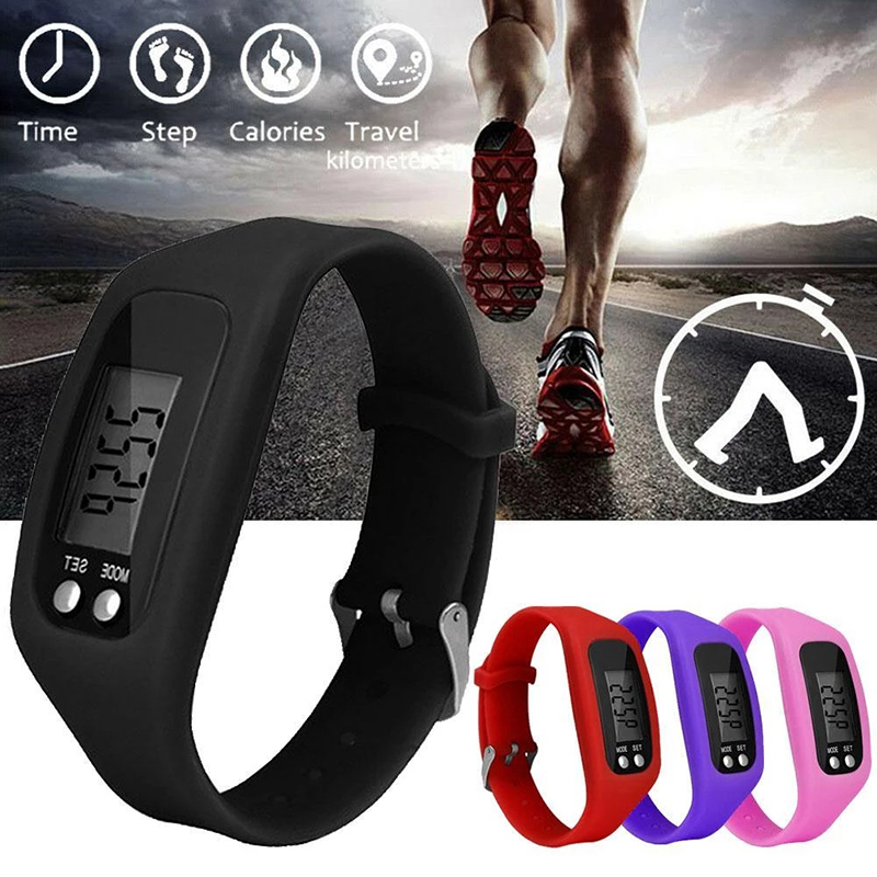 Sports Pedometer Running Step Counter Walking Distance Calorie Counter Pedometer Digital Tracker LCD Fitness Watch Bracelet. 