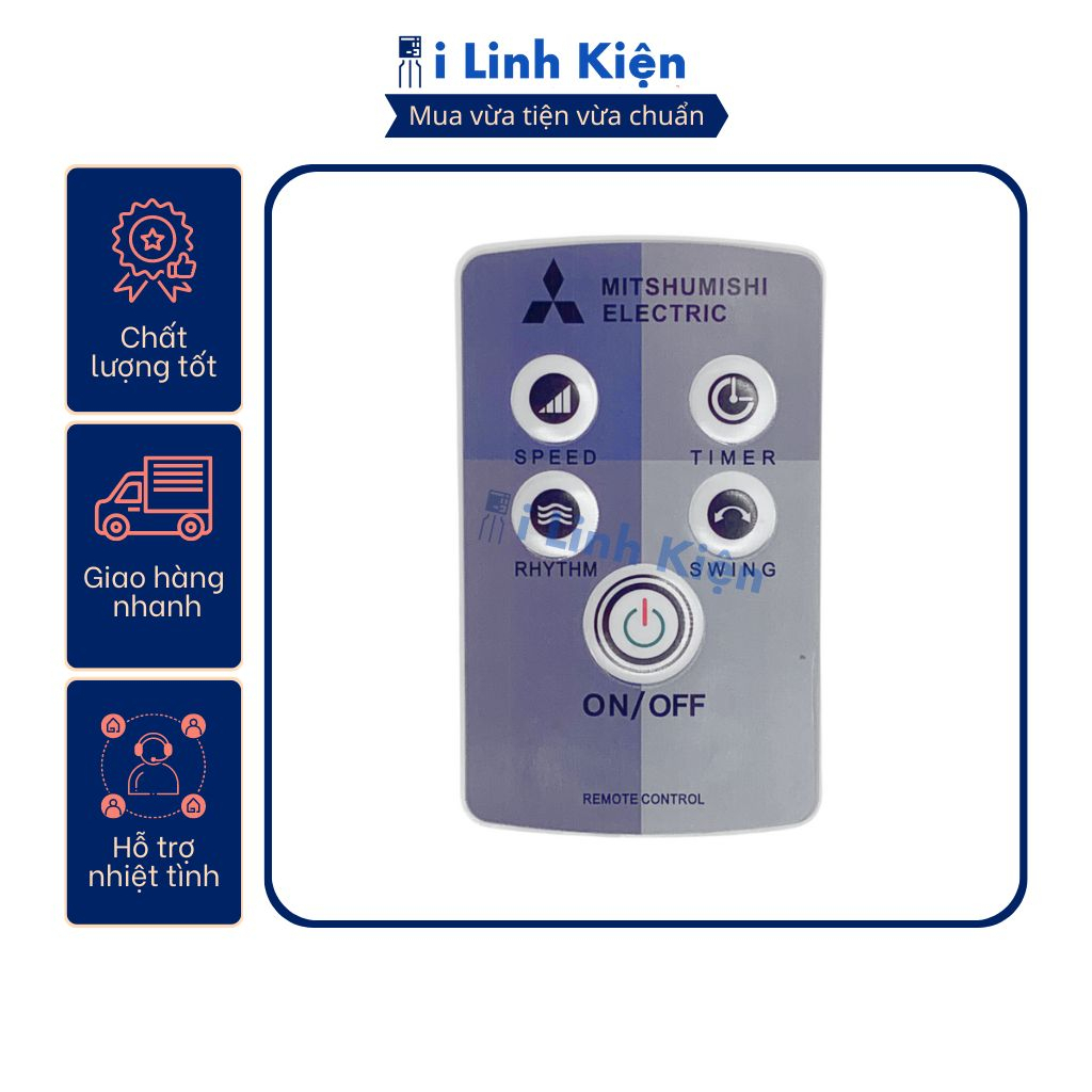 Điều khiển Remote quạt Mitsubishi cho quạt cây và quạt treo tường chất lượng cao.