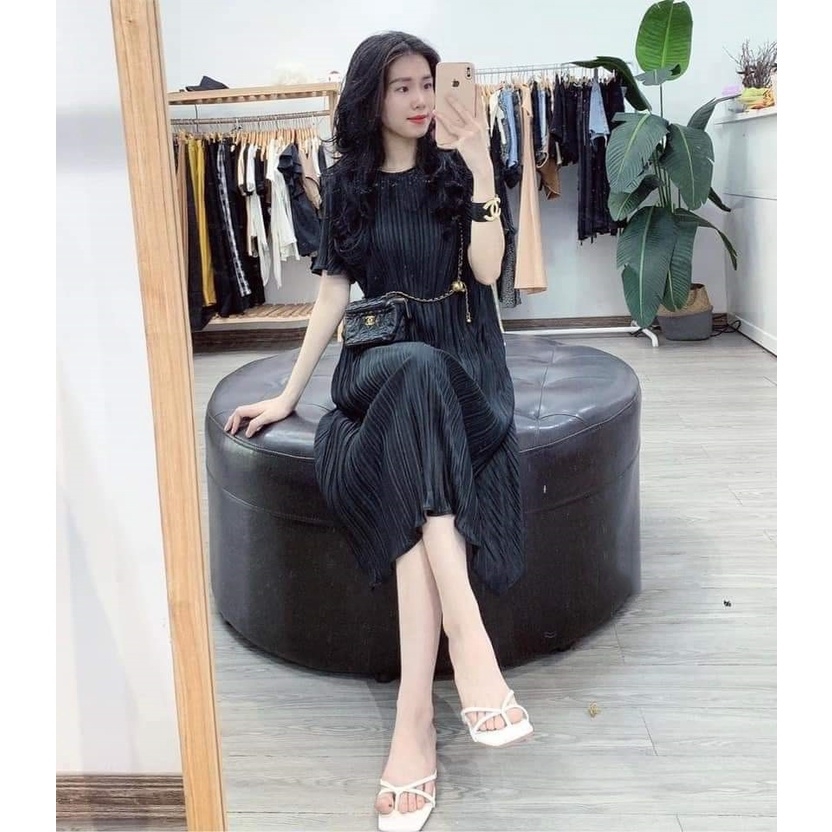 váy bầu, đầm bầu thiết kế bèo ren mẫu mới