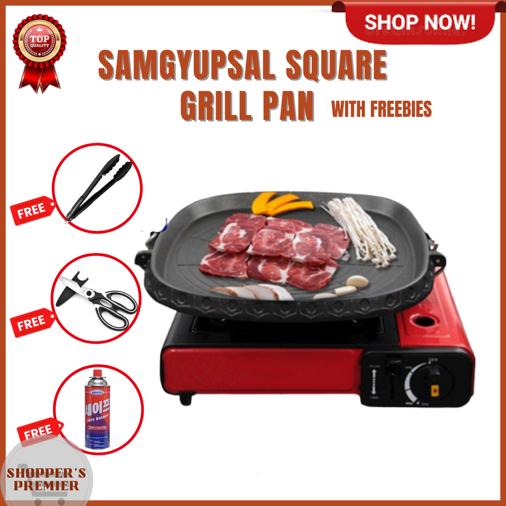 Samgyupsal Grill Pan and Portable Gas Stove with Freebies Kitchen