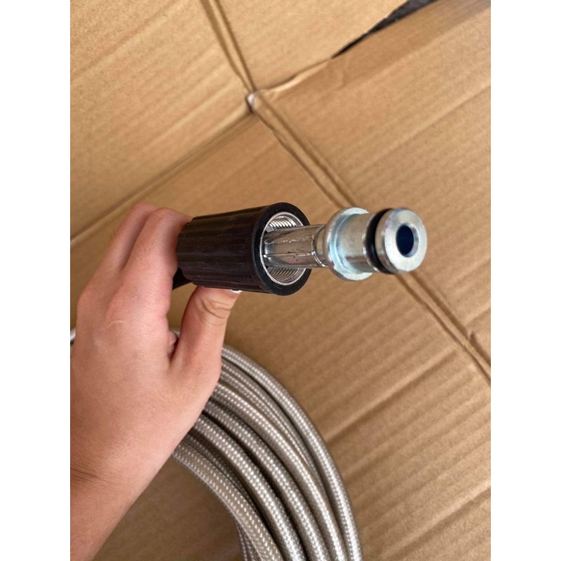Dây rửa xe 20m dây xịt rửa dùng cho máy rửa xe mini (ren 22mm)