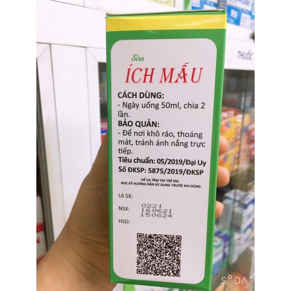 SIRO CAO ÍCH MẪU CHAI 200ML ĐẠI UY