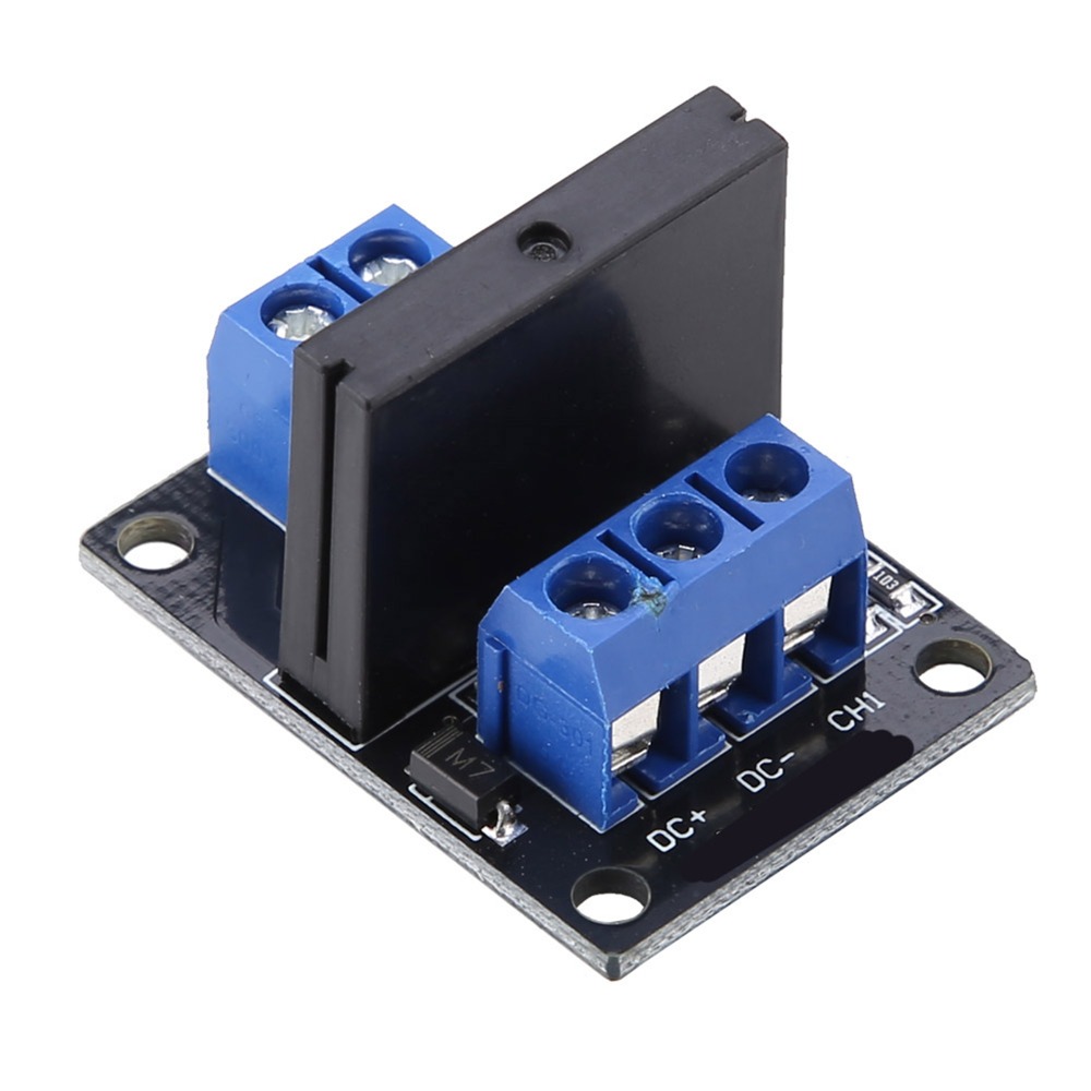 DC-controlled AC DC 5/12V 1 Channel Solid State Relay Module 1-Channel High Level Trigger 1 Channel SSR Module with Fuse 240VAC 2A 1-Channel High Level SSR Module Power Switching. 