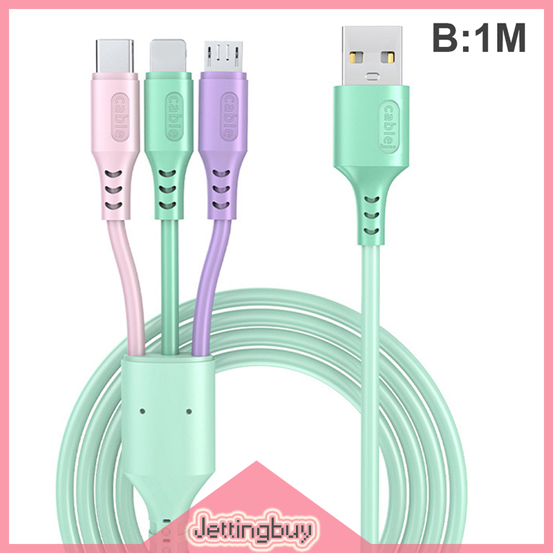 Flash sale fast charging apple/ android /type-c cable 3 in 1 charger usb cable data line