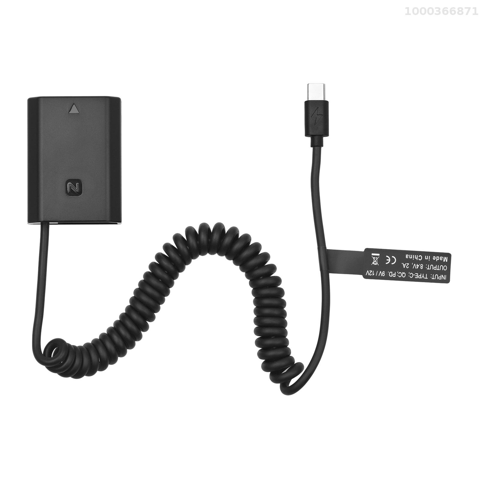 Andoer NP-FZ100 Dummy USB-C Bộ chuyển đổi khớp nối Với loại USB C Mùa Xuân Điện thay thế cáp Cho Alpha A6600 A7C A7III A7Siii A7Riii A7RiV A9 A9II A9R A9S Máy Ảnh