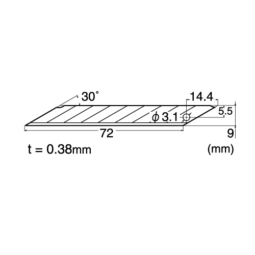 Tép 5 lưỡi dao NT Cutter BD-100 chính hãng