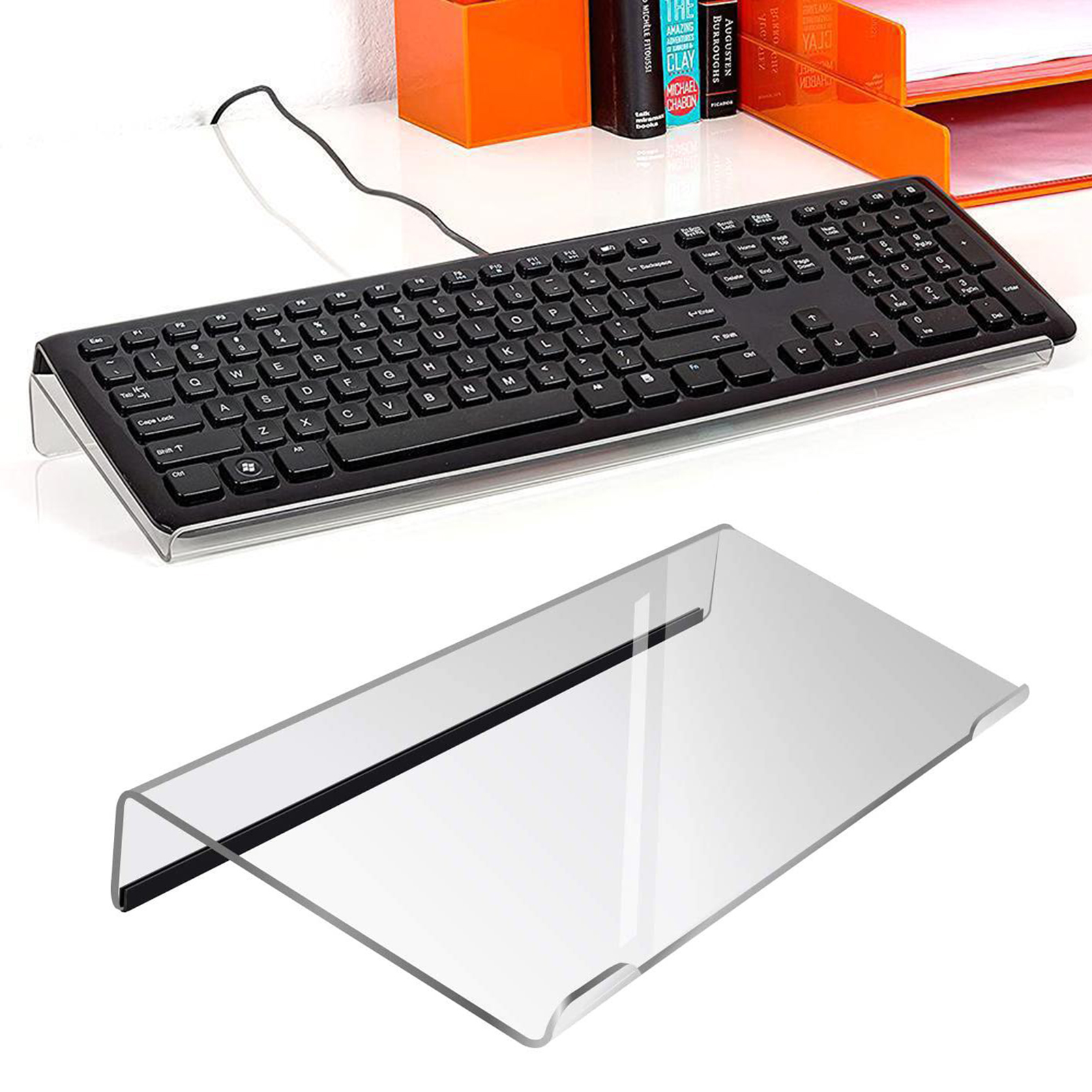 Ergonomic Keyboard Lifter Anti-slip Keyboard Riser Transparent Acrylic ...