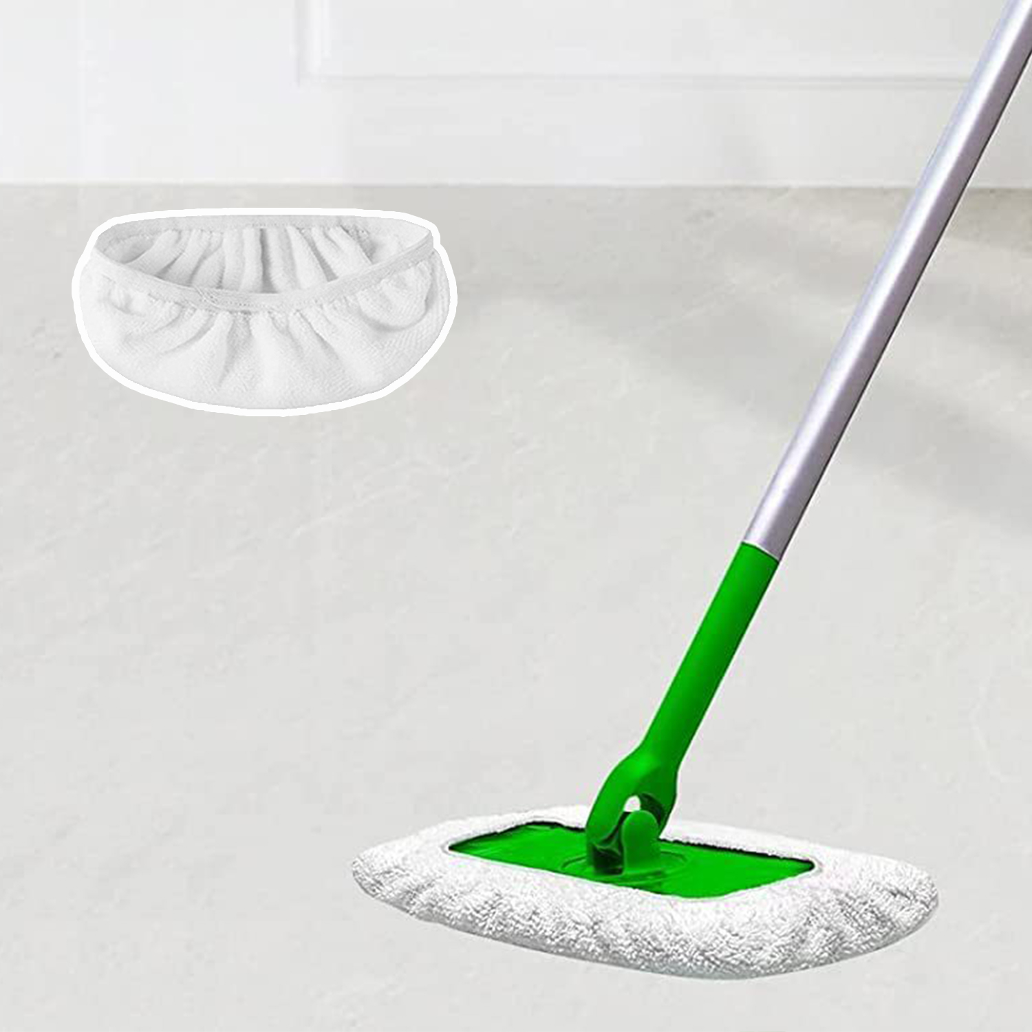 1 Pc Reusable Microfiber Mop Pads Compatible for Swiffer Sweeper Mop Dry Sweeping Cloth Washable Wet Mopping Cloth for Floor Cleaning