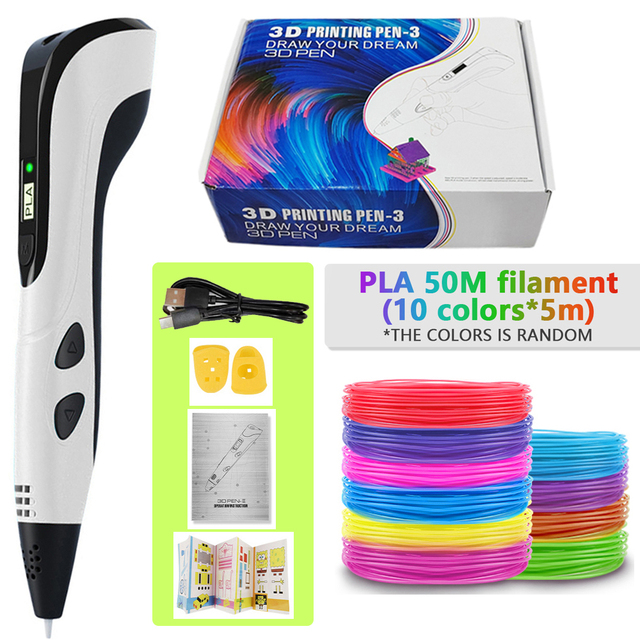 【Mingle Store】 3d Pen For Kids Creatived Toy Diy 3d Printing Pen Type-C Rechargeable 3d Pens Set Wit