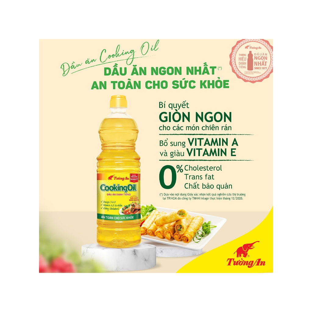 Dầu ăn TƯỜNG AN | HAPPY KOKI Chai 1 Lít