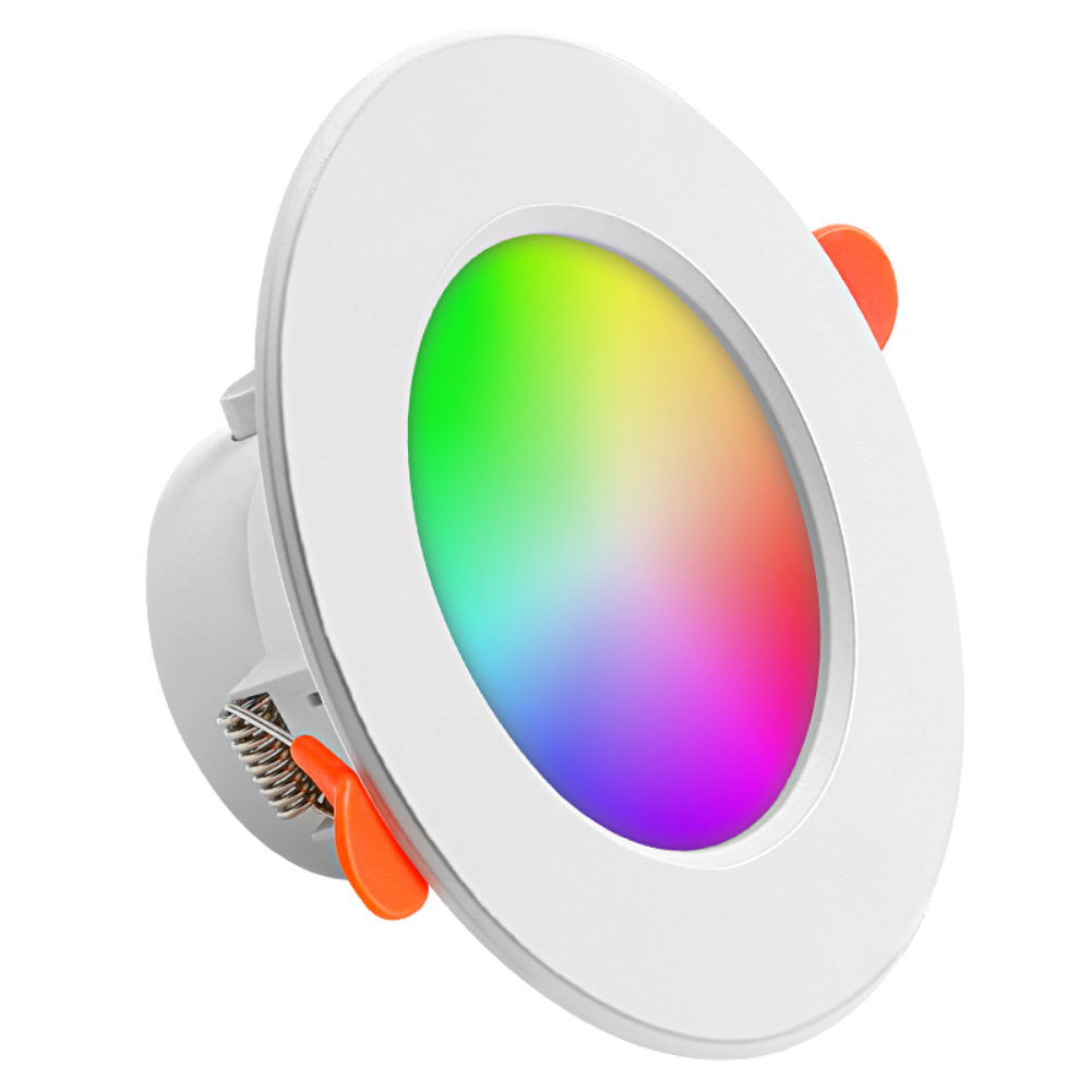 1SET Rgb Downlight Works With Alexa Google Home Smart Home Smart Led Downlight Smart Life Recessed Round Light Spot Led Lamp