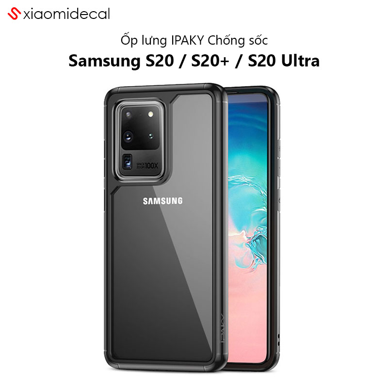 Ốp lưng IPAKY Samsung S20 / S20+ / S20 Ultra Mặt lưng trong, Viền TPU, Chống sốc