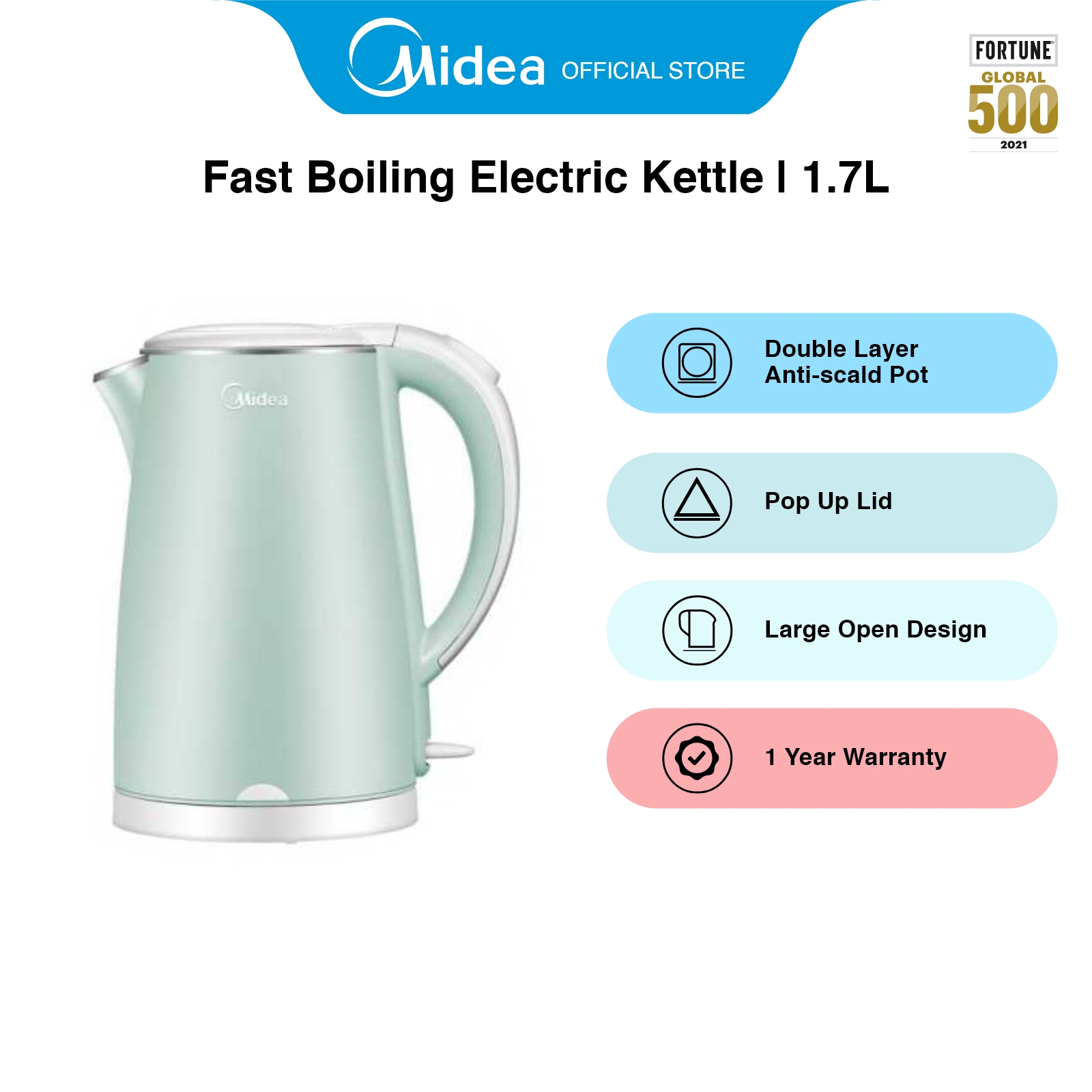 midea electric jug kettle