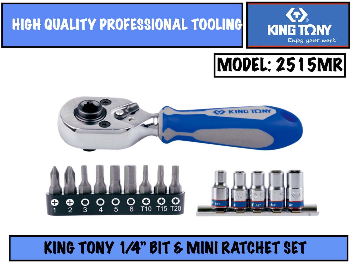KT Pro Tools C2211H25S 1/4 Drive Hex Bit Socket King Tony