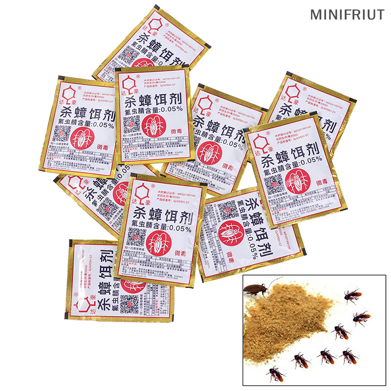 🌸[ low price sale ] 10 Túi mồi diệt côn trùng mồi bột gián bẫy bẫy gián