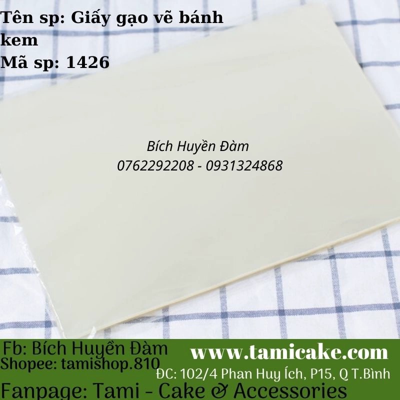 GIẤY GẠO VẼ BÁNH KEM