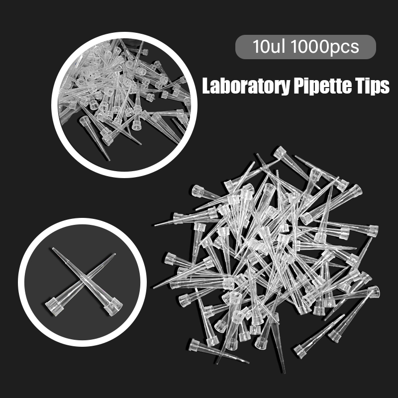 【A village Store】Laboratory Pipette Tips 10ul 1000pcs Micropipette Plastic Pipette Chemistry Supplies. 