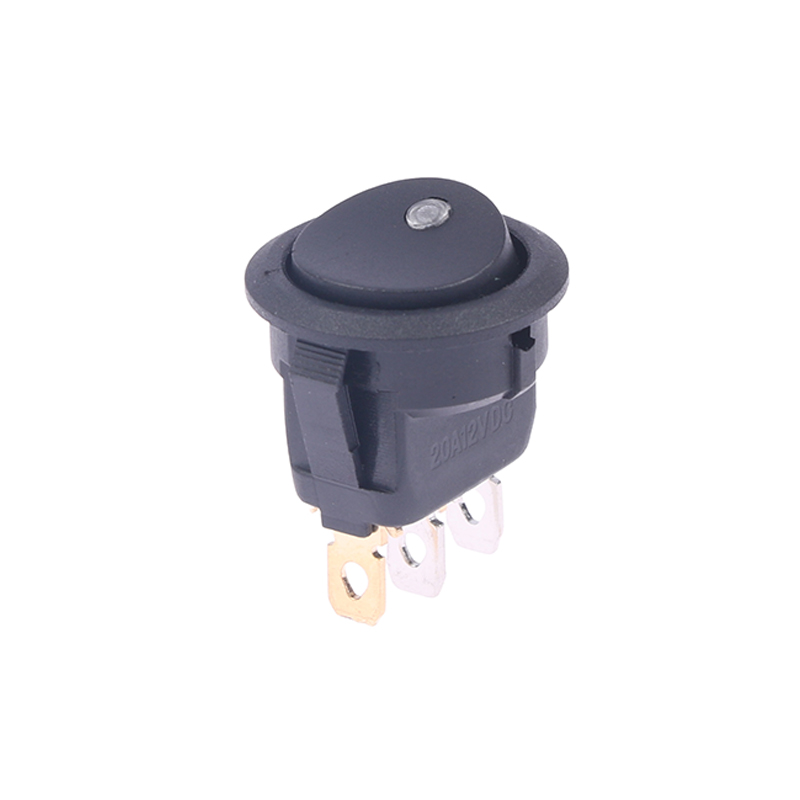 [The Cici Shop] 20A 12V DC Waterproof Rocker Switch LED Dot Light Car Boat Round ON OFF Switch