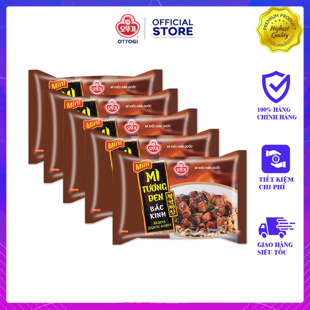 Combo 5 Gói Mì Tương Đen Bắc Kinh Otoki 83g