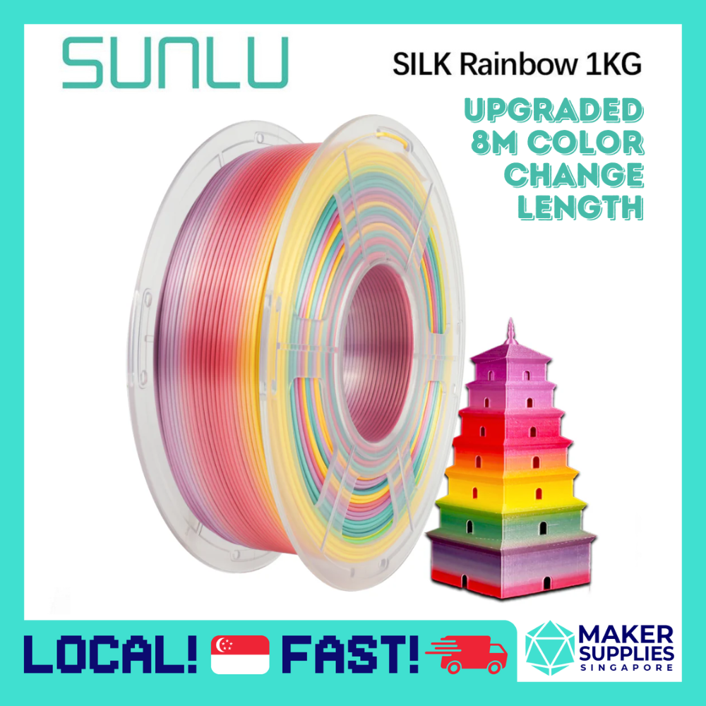 SUNLU PLA Silk Rainbow 1KG 3D Printer Filament Print