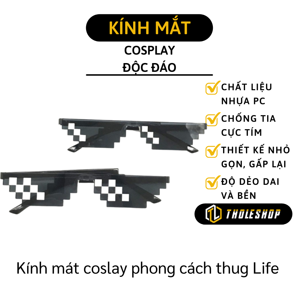 Kính Thug Life Cực Ngầu Thể Hiện Cá Tính Của Bạn - Kính thời trang thug life loại 6 chấm