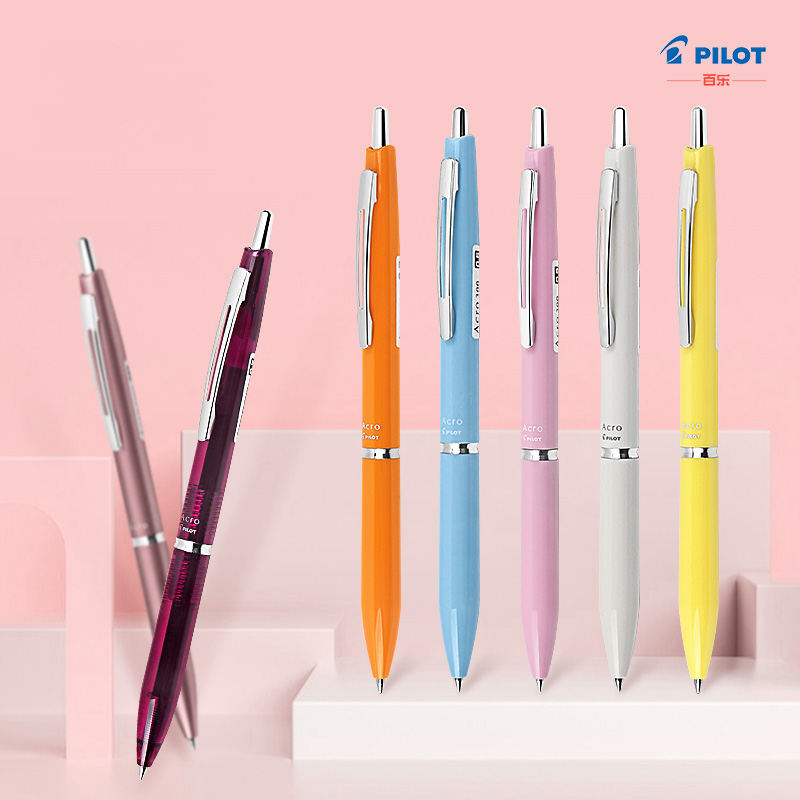 %E3%80%90The%20Quiet%20Page%E3%80%911pc%20Japan%20Pilot%20Ballpoint%20Pen%200.3/0.5/0.7mm%20Acro%20300/1000%20Press%20Resin%20Metal%20Rod%20Signature%20Pen%20Writing%20Smooth%20Student%20Office%20-%20Image%203