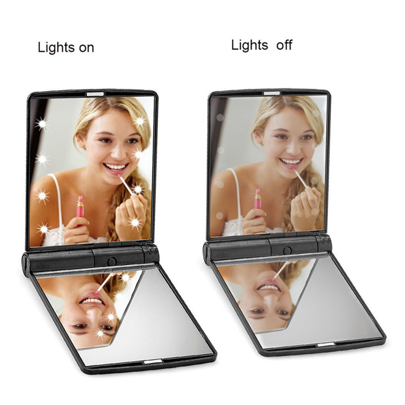 Adjustable Makeup Mirror Lighted Makeup Mirror Square Makeup Mirror LED Makeup Mirror Portable Makeup Mirror