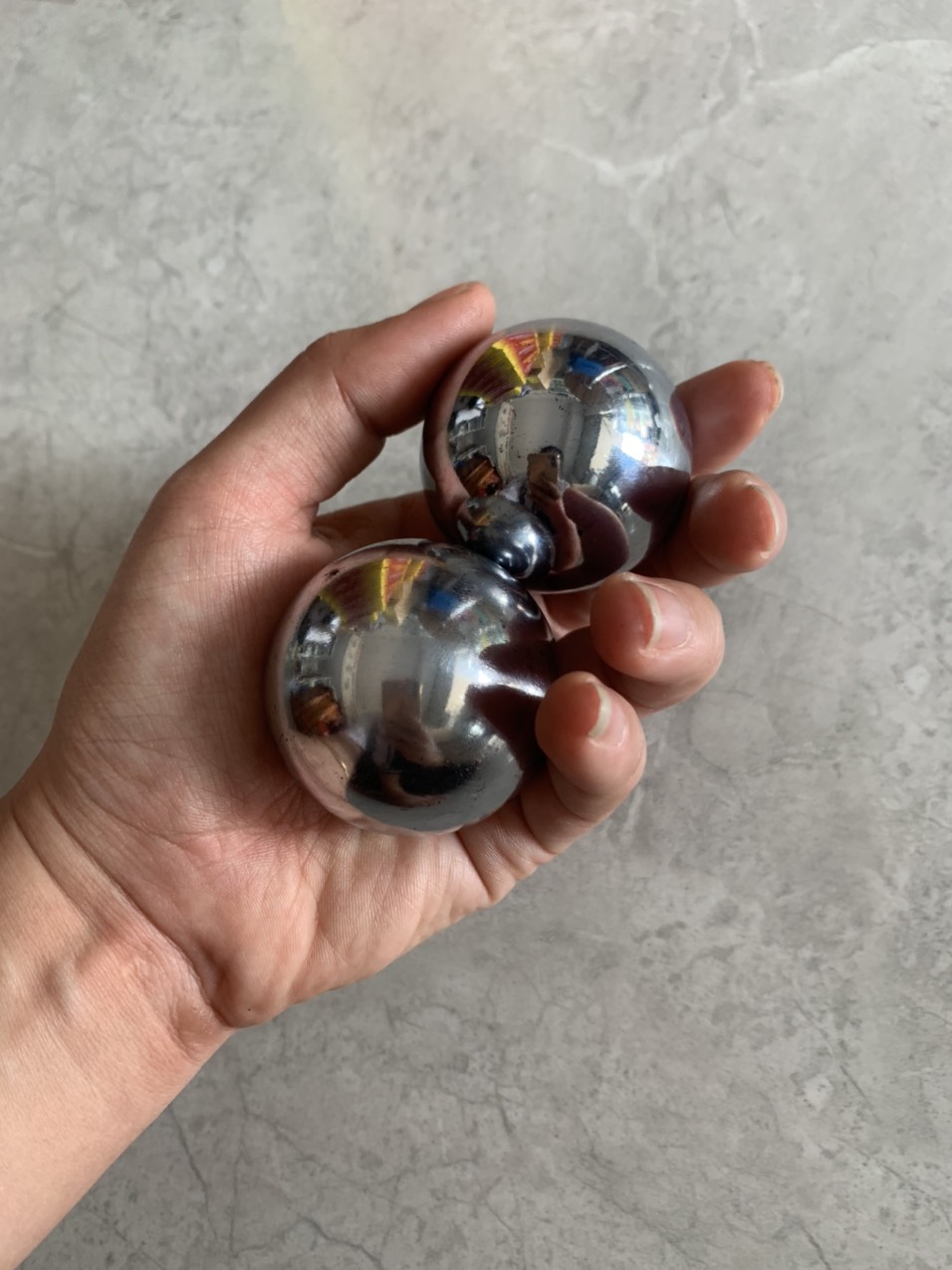 Bi lăn tay inox cỡ trung