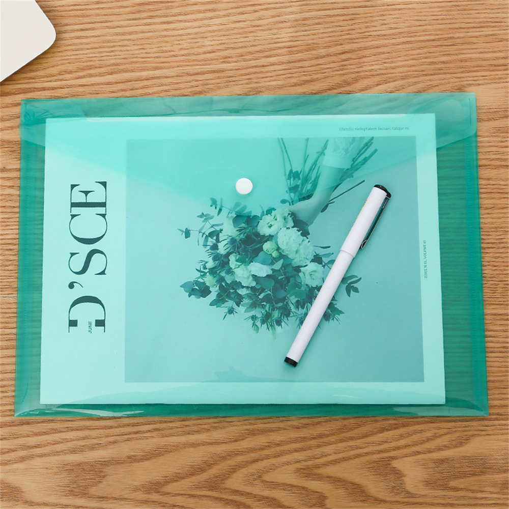 Multifunctional Document Pouch Plastic Filing Products Portable File Folder A4 Size Storage Bag Lightweight Expanding Wallet