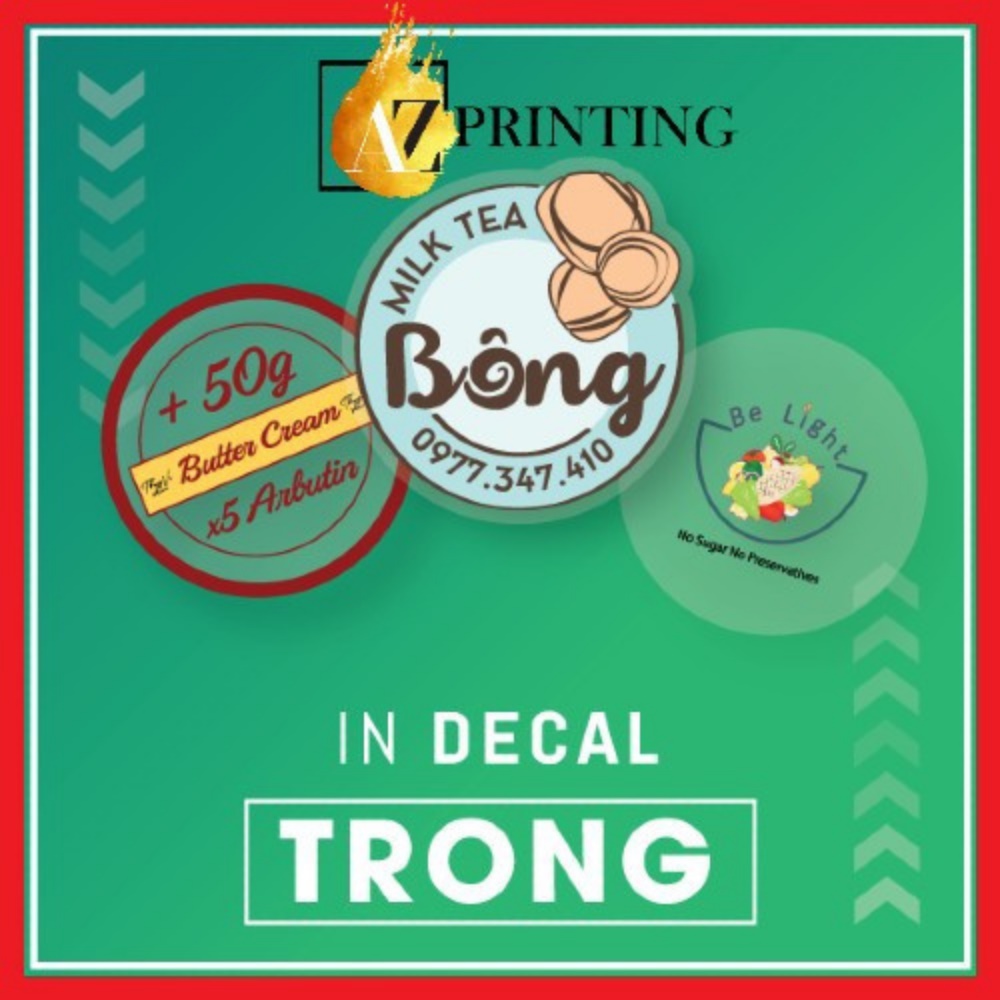 In tem nhãn, In decal theo yêu cầu