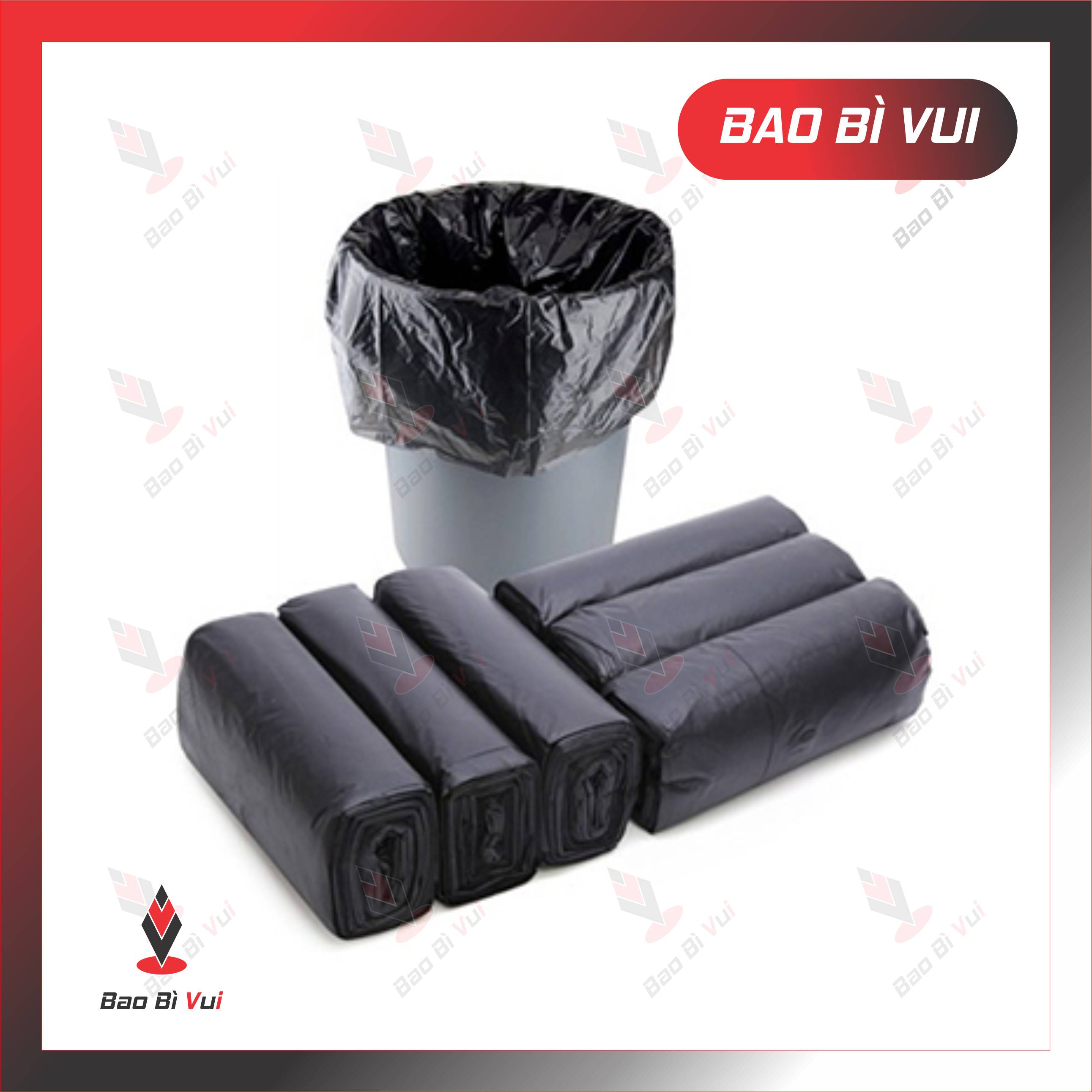 Túi Rác Đen Cuộn ( 3 Cuộn / 1 Bịch) - 0904450899