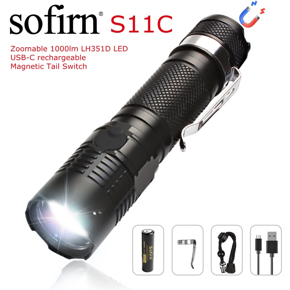 Sofirn Đèn Pin S11C 1000 Lumen Đèn Pin Đa Năng Ánh Sáng Cao Sử Dụng Ngoài
