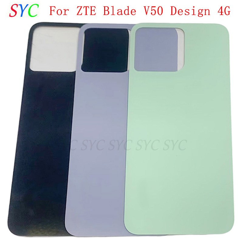 【Trending in Fashion】 Rear Door Cover Housing Case For ZTE Blade V50 Design Back Cover Logo Repair Parts.