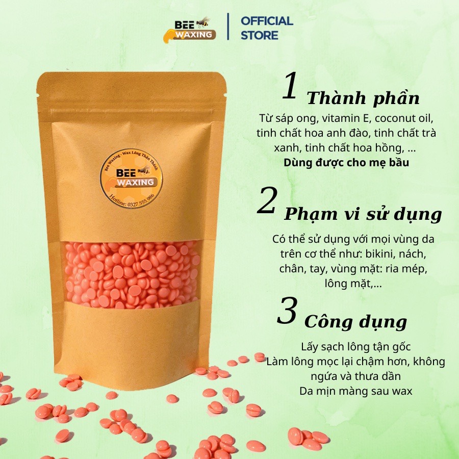 Sáp Wax Lông Nóng Thơm-Hard Wax Beans [Tặng Kèm Que Wax]