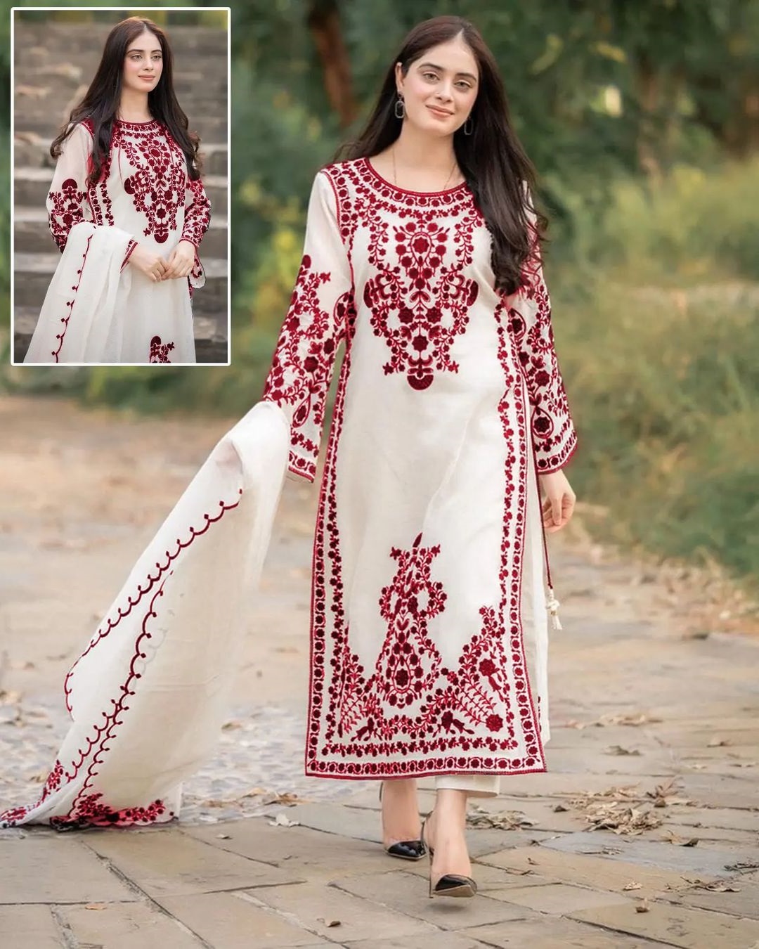 Party%20Wear/Wedding%20Collection-STITCHED%20%7C%20Formal%20Wear%20Beautiful%20Contrast%20Thread%20Embroidery%20Shirt+Trouser+Dupatta%203-Piece%20Dress%20For%20Women%20By%20Sultan%20-%20Image%203