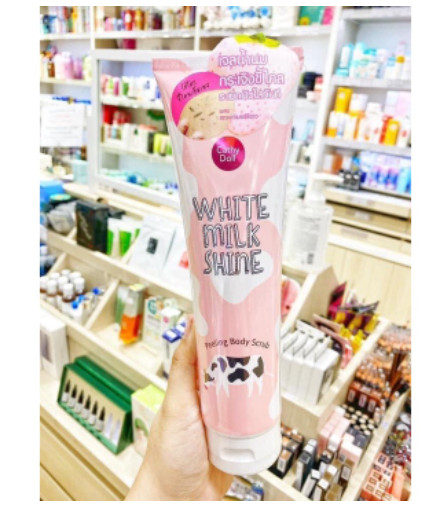 Tẩy da chết toàn thân white milk shine cathy doll 320ml